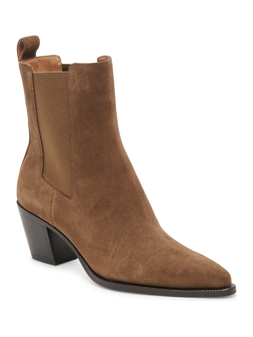 Dolce Vita Taupe Suede Chelsea Ankle Boot